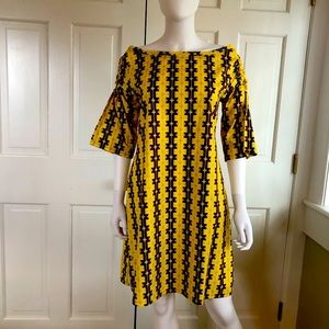 Summer tunic dress with geometric pattern
